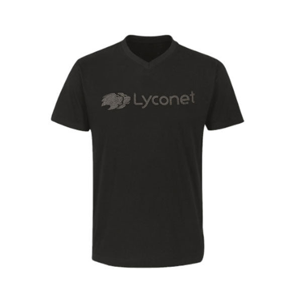Lyconet Herren T-Shirt schwarz mit Strasssteinen